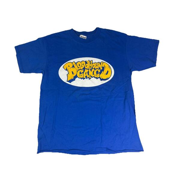 Vintage Bloodhound Gang 1999 Hip hop Rap T Shirt Blue Doublesided Men’s Large